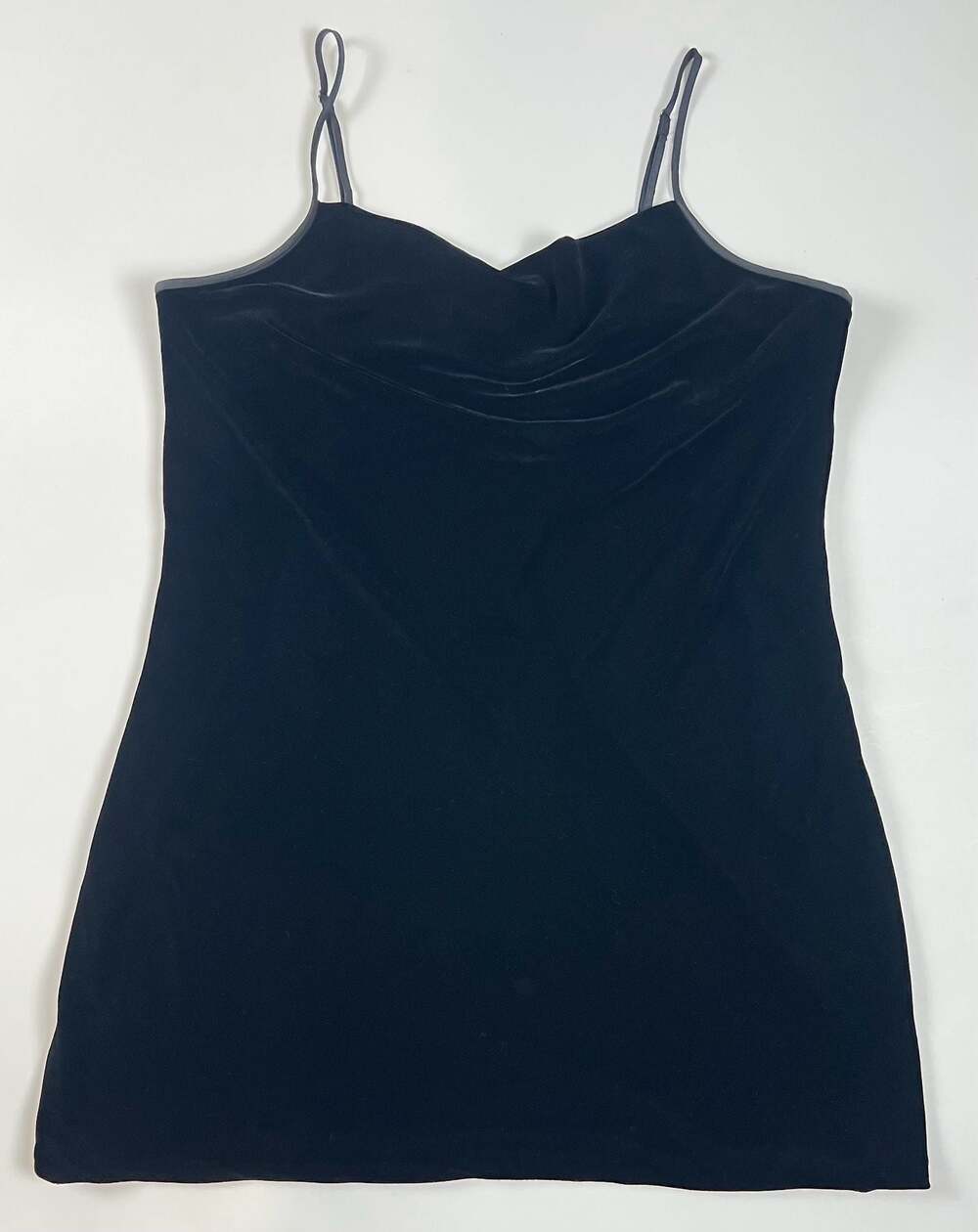 Banana Republic Black Velvet Cowl Neck Cami Dress Petite L